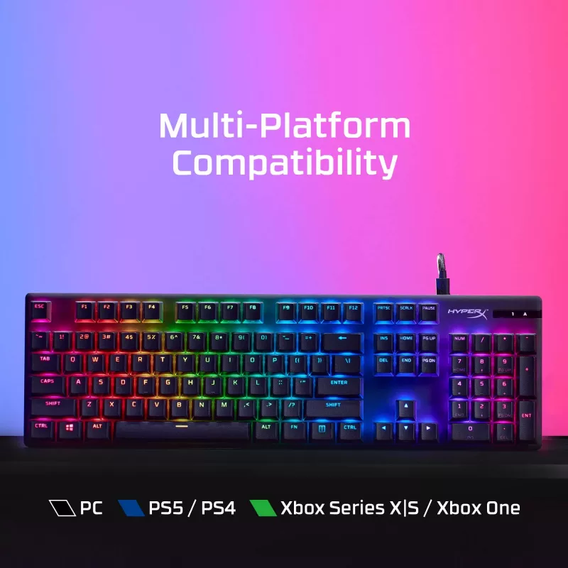 HyperX Alloy Origins PBT HX Blue – Mechanische Gaming-Tastatur