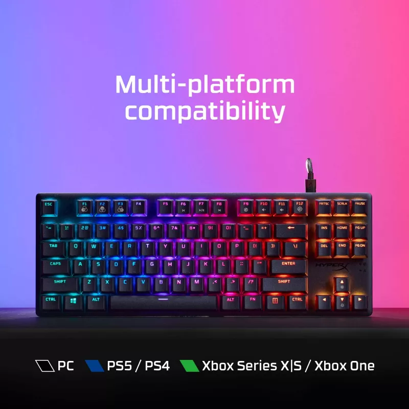HyperX Alloy Origins Core PBT HX Aqua – Mechanische Gaming-Tastatur