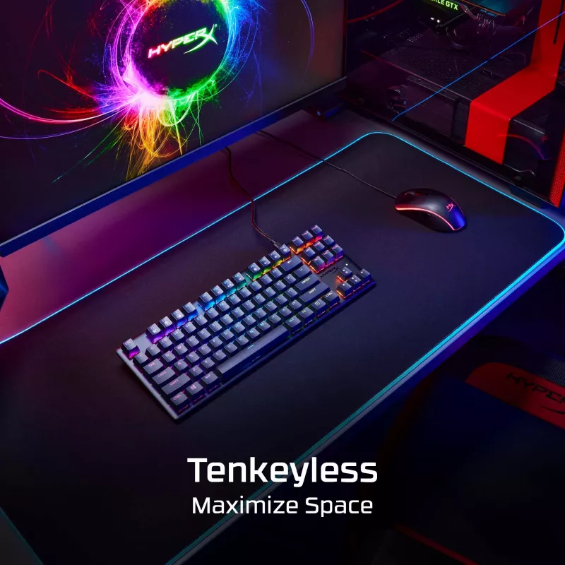 HyperX Alloy Origins Core PBT HX Aqua – Mechanische Gaming-Tastatur