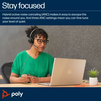 HP Poly Poly Schwarzwire 8225 Microsoft Teams Certified USB-C Headset