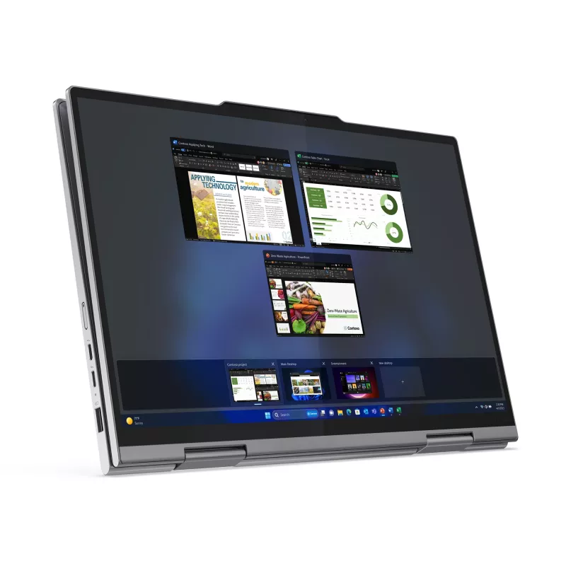 Lenovo ThinkPad X1 2-in-1 Gen 9 Intel Core Ultra 7 155U Hybrid (2-in-1) 35,6 cm (14 Zoll) Touchscreen WUXGA 16 GB LPDDR5x-SDRAM 512 GB SSD Wi-Fi 6E (802.11ax) Windows 11 Pro Deutsch Grau