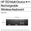 HP 720 Multi-Device Wiederaufladbare Drahtlose Tastatur