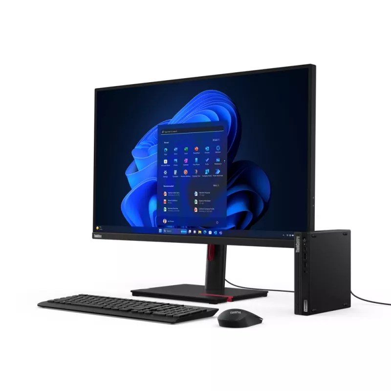 Lenovo ThinkCentre M70q Gen 5 Intel® Core™ i5 i5-14500T 16 GB DDR5-SDRAM 512 GB SSD Windows 11 Pro Mini-PC Schwarz