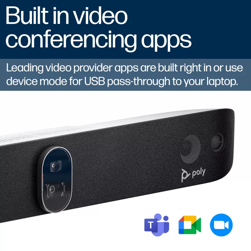 HP Poly Studio X72 All-in-One-Videoleiste mit TC10-Controller-Kit
