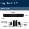 HP Poly Studio X72 All-in-One-Videoleiste mit TC10-Controller-Kit