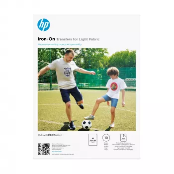 HP Iron-On Transfers für helle Stoffe A4 (210 x 297 mm) 10 Blatt