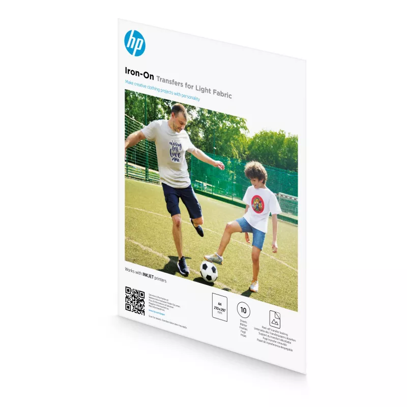 HP Iron-On Transfers für helle Stoffe A4 (210 x 297 mm) 10 Blatt