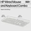 HP 225 Kabelgebundene Maus- und Tastaturkombination, Full-Size (100 %), Kabelgebunden, USB, Weiß, Maus enthalten