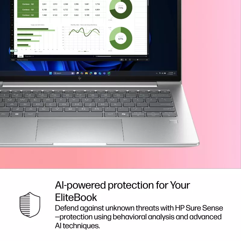 HP EliteBook 6 G1i Intel Core Ultra 5 225U Laptop 35,6 cm (14 Zoll) WUXGA 16 GB DDR5-SDRAM Wi-Fi 7 (802.11be) Windows 11 Pro AI PC Silber