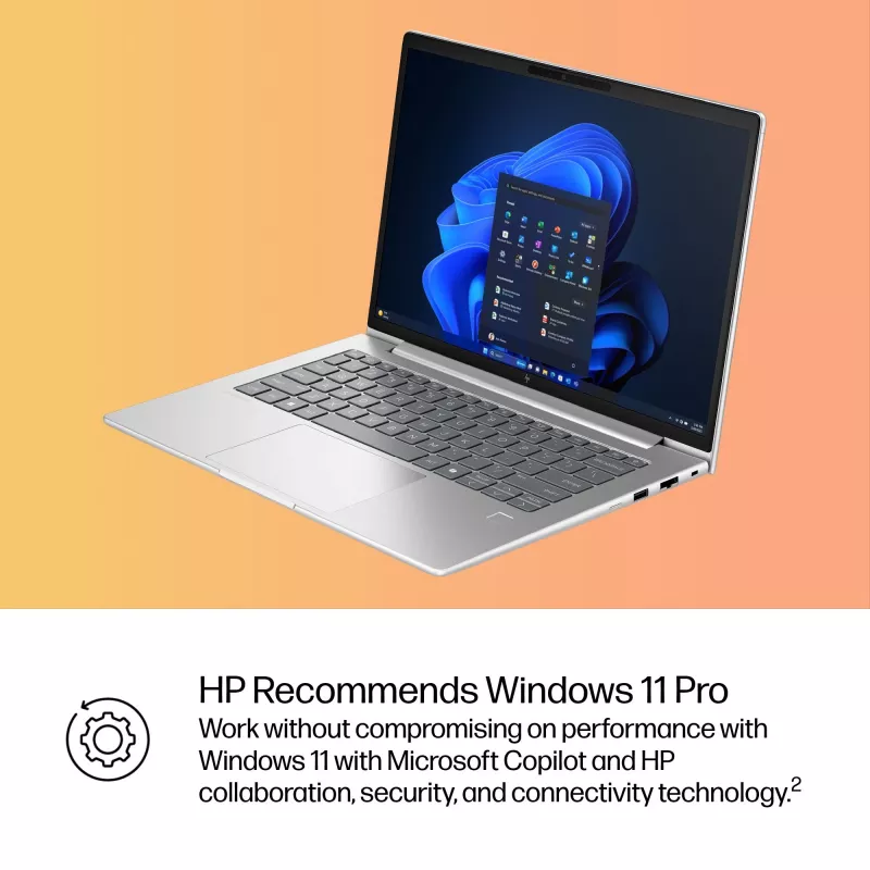 HP EliteBook 6 G1i Intel Core Ultra 5 225U Laptop 35,6 cm (14 Zoll) WUXGA 16 GB DDR5-SDRAM Wi-Fi 7 (802.11be) Windows 11 Pro AI PC Silber