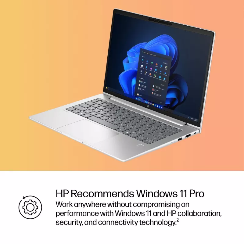 HP ProBook 4 G1iR Intel Core 5 120U Laptop 35,6 cm (14 Zoll) WUXGA 16 GB DDR5-SDRAM Wi-Fi 6E (802.11ax) Windows 11 Pro Silber