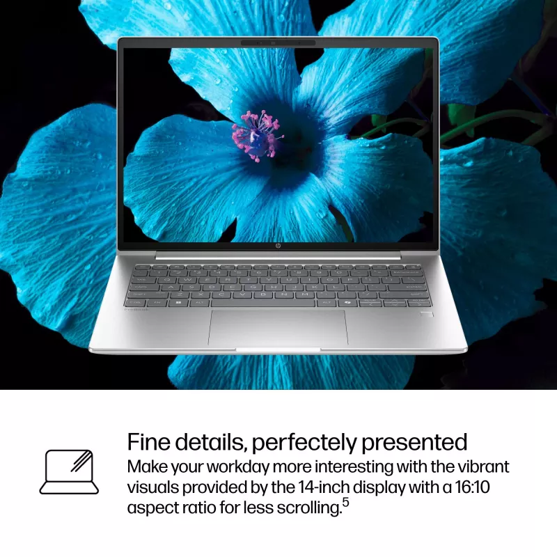 HP ProBook 4 G1iR Intel Core 5 120U Laptop 35,6 cm (14 Zoll) WUXGA 16 GB DDR5-SDRAM Wi-Fi 6E (802.11ax) Windows 11 Pro Silber