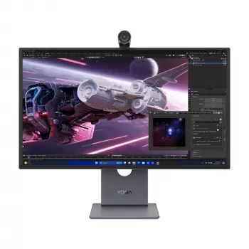 Monitor Lenovo Yoga Pro 27UD-10 – 26,5 Zoll QD-OLED 4K (3840×2160), 0,03 ms, USB-C-Hub, VESA, Lautsprecher, höhenverstellbar, schwarz