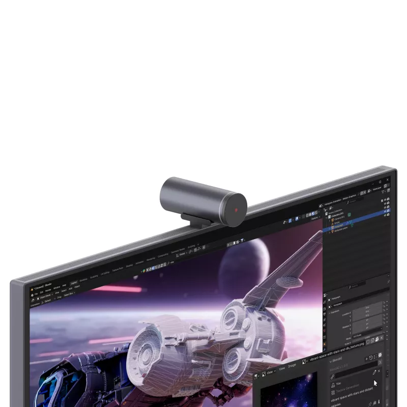 Monitor Lenovo Yoga Pro 27UD-10 – 26,5 Zoll QD-OLED 4K (3840×2160), 0,03 ms, USB-C-Hub, VESA, Lautsprecher, höhenverstellbar, schwarz