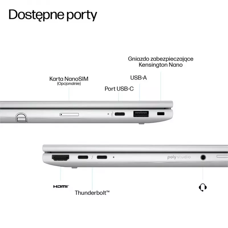 Laptop HP EliteBook 8 Flip G1i 13 Ultra — 13,3 inch WUXGA Touch IPS 400 nits, Ryzen 7 255U, 32GB LPDDR5x-7500, 1TB SSD, Intel Arc Kamera, 62Wh, Windows 11 Pro