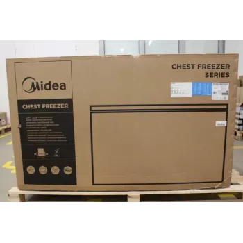 Gefriertruhe Midea MDRC564FEE01 — 418 L netto, Energieklasse E, 82,5 cm Höhe, 3 Körbe, weiß