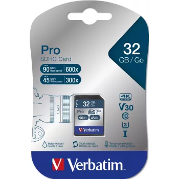 Flash-Speicher Verbatim Pro 32 GB SDHC UHS Klasse 10