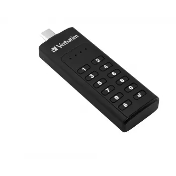 Verbatim Keypad Secure - USB 3.0-Laufwerk mit Passwortschutz und AES-256-Hardwareverschlüsselung zum Schutz Ihrer Daten - 64 GB - Schwarz