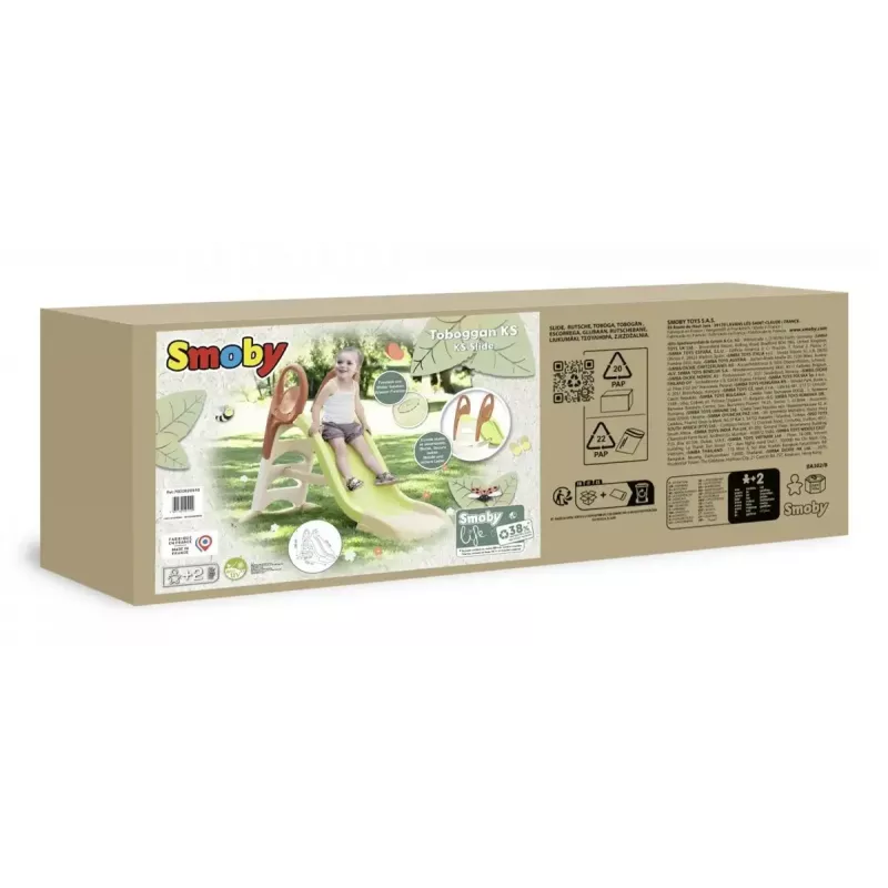 Outdoor-Rutsche SMOBY Life Slide KS 820510 — Kinder-Gartenrutsche aus Kunststoff