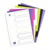 Divider Elba Oxford 400005445 — A4 Polypropylen (PP), sortierte Farben, 6 Stück, 227×300 mm