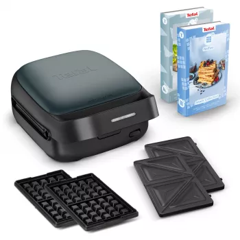 Waffeleisen Tefal Snack Collection SW862BF0 2 Waffeln 700 W Schwarz Dunkelgrün
