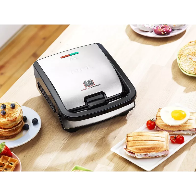 Ersatzplattenset Tefal XA800112 für Snack Collection/SnackTime – schwarz, 242×155×44 mm, 2er-Pack