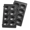 Ersatzplatte Tefal XA801512 Schwarz für Snack Collection, 242×155×44 mm, 2 Stück