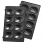 Ersatzplatte Tefal XA801512 Schwarz für Snack Collection, 242×155×44 mm, 2 Stück