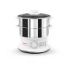 Tefal VC1451 Dampfgarer 2 Körbe Freistehend 900 W Weiß, Edelstahl