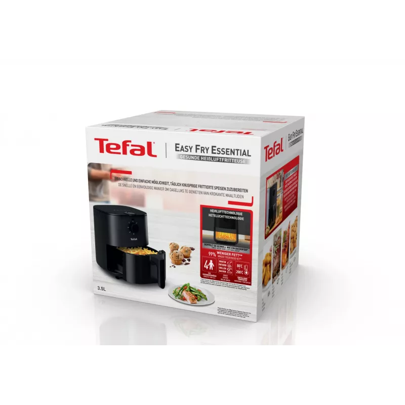 Tefal Easy Fry EY1308 Single 3,5 l Standgerät 1030 W Heißluftfritteuse Schwarz