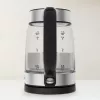 Tefal Glas-Wasserkocher KI605830 elektrischer Wasserkocher 1,7 L 2200 W Schwarz, Silber, Transparent