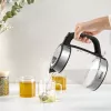Tefal Glas-Wasserkocher KI605830 elektrischer Wasserkocher 1,7 L 2200 W Schwarz, Silber, Transparent