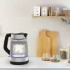 Tefal Glas-Wasserkocher KI605830 elektrischer Wasserkocher 1,7 L 2200 W Schwarz, Silber, Transparent