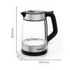 Tefal Glas-Wasserkocher KI605830 elektrischer Wasserkocher 1,7 L 2200 W Schwarz, Silber, Transparent