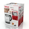 Tefal Glas-Wasserkocher KI605830 elektrischer Wasserkocher 1,7 L 2200 W Schwarz, Silber, Transparent