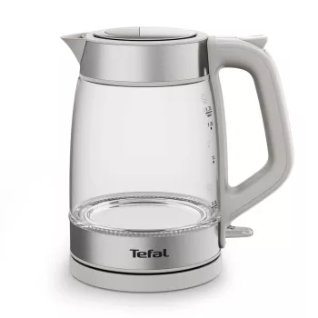 Tefal Glaskocher KI605B30 elektrischer Wasserkocher 1,7 L 2200 W Grau, Silber, Transparent