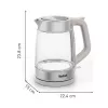 Tefal Glaskocher KI605B30 elektrischer Wasserkocher 1,7 L 2200 W Grau, Silber, Transparent