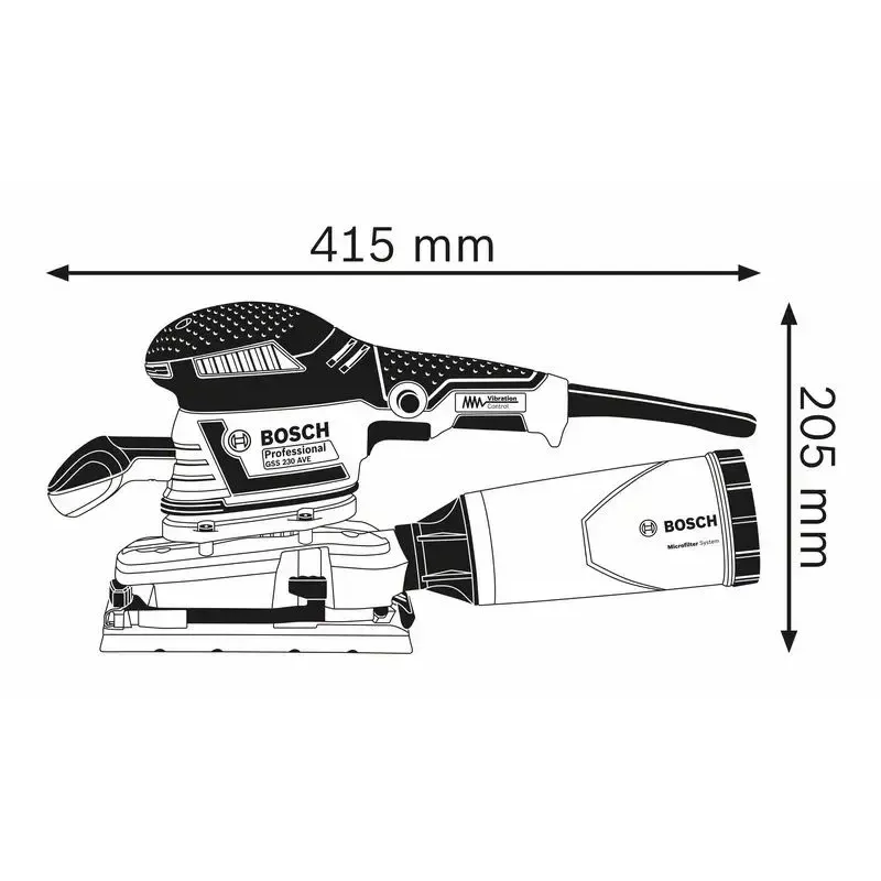 Bosch 0 601 292 801 tragbarer Schwingschleifer Orbitalschleifer 11000 U/min 22000 OPM