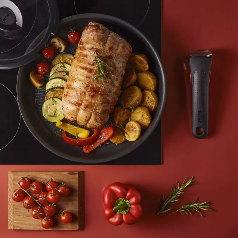 Kochtopf-Set Tefal Ingenio L76391 – Aluminium-Mixset, 4-teilig (Töpfe Ø16/18/20 cm) schwarz