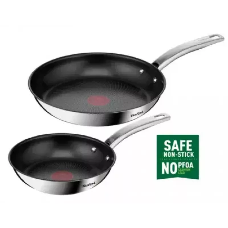 Bratpfannen-Set Tefal Intuition B817S255 — Edelstahlpfannen 20 cm und 26 cm