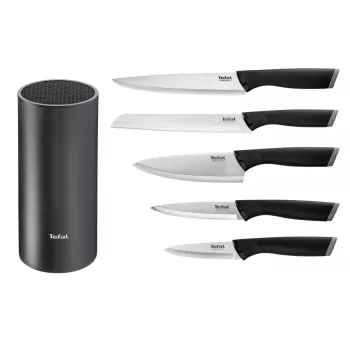 Küchenmesserset Tefal K2216S74 — Edelstahlklingen, 20 cm Klingenlänge, 5-teiliges Set