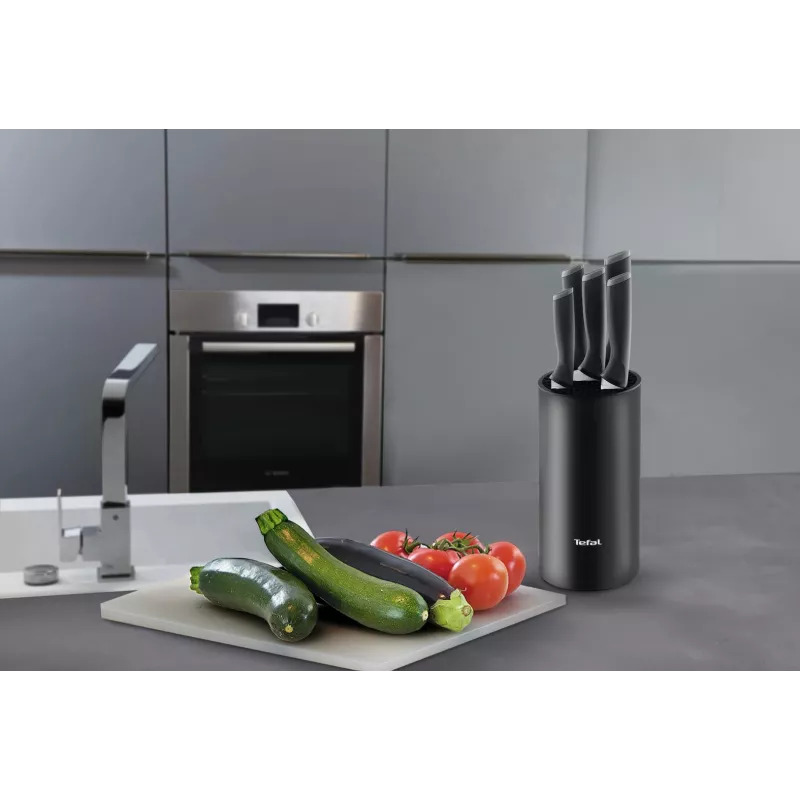 Küchenmesserset Tefal K2216S74 — Edelstahlklingen, 20 cm Klingenlänge, 5-teiliges Set