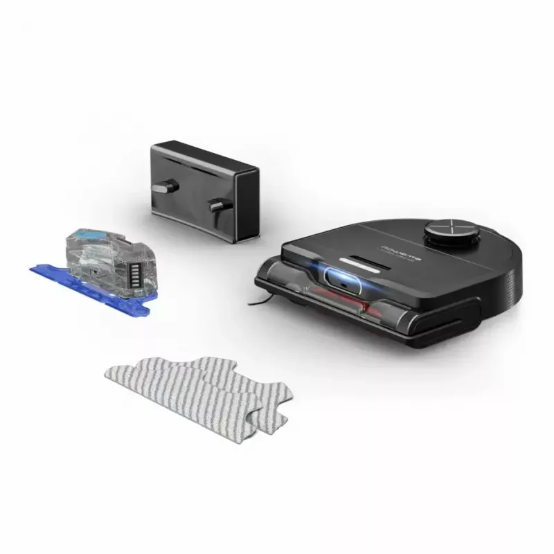 Roboterstaubsauger Rowenta X‑Plorer RR9465WH — beutellos, D-Form, 0,35 l Staubbehälter, 120 min Laufzeit, Li‑Ion, 97×325×335 mm, schwarz