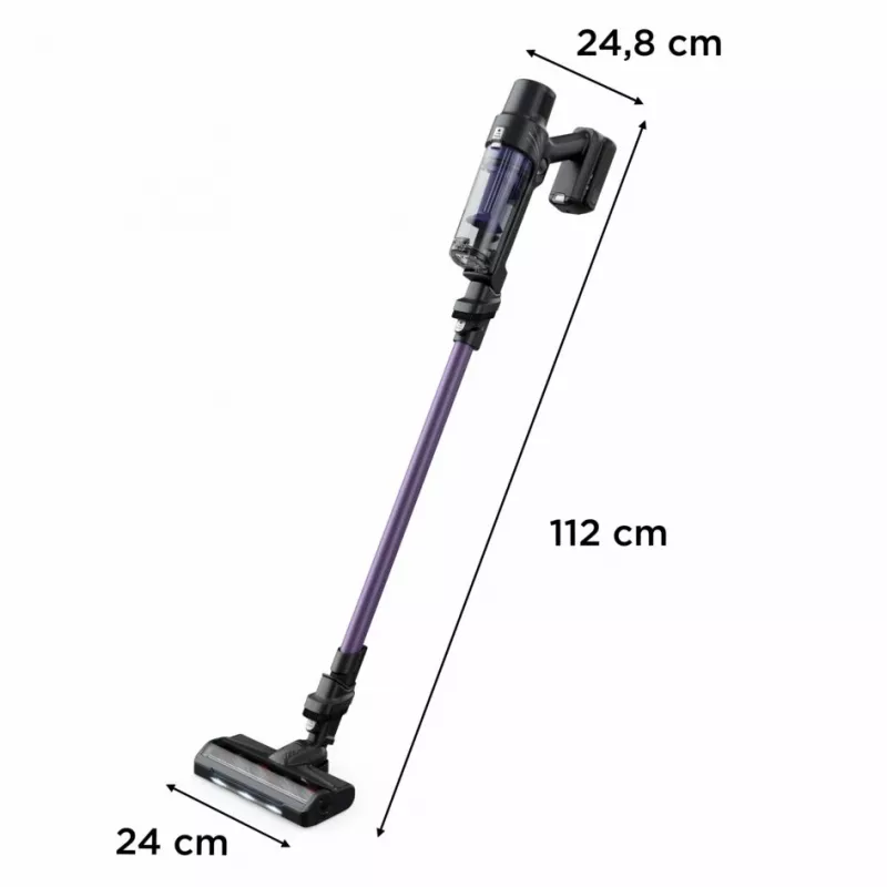 Rowenta RH6A31 2-in-1-Stabstaubsauger Akku Trocken Beutellos 140 W Schwarz, Lila