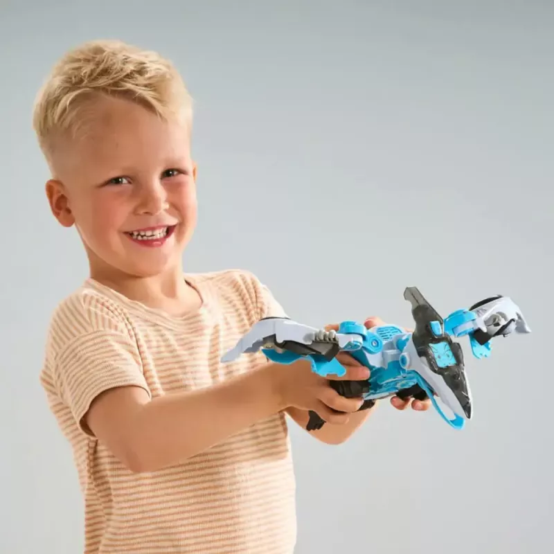 Transformierbares Spielzeug VTech Switch & Go Dinos Fire Pterotactyl — VTech Modell 80-572804, elektronischer transformierbarer Dinosaurier/Fahrzeug