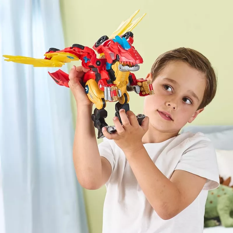 Spielfigur VTech Switch & Go Combo Mega Dragon — verwandelbares Fahrzeug-Drachen-Spielset