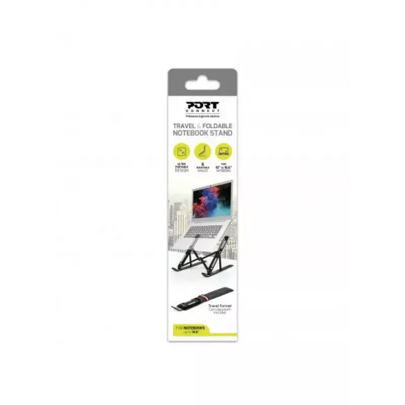 Laptopständer Port Designs 901107 Schwarz Aluminium 39,6 cm