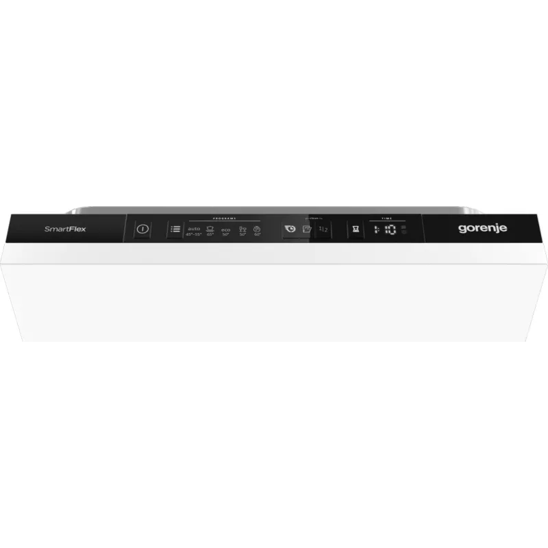 Gorenje Diskmaskin GV561D10 BK070, Unterbaufähig, Slimline (45 cm), Weiß, Standard (80 - 85 cm), Schwarz, Tasten