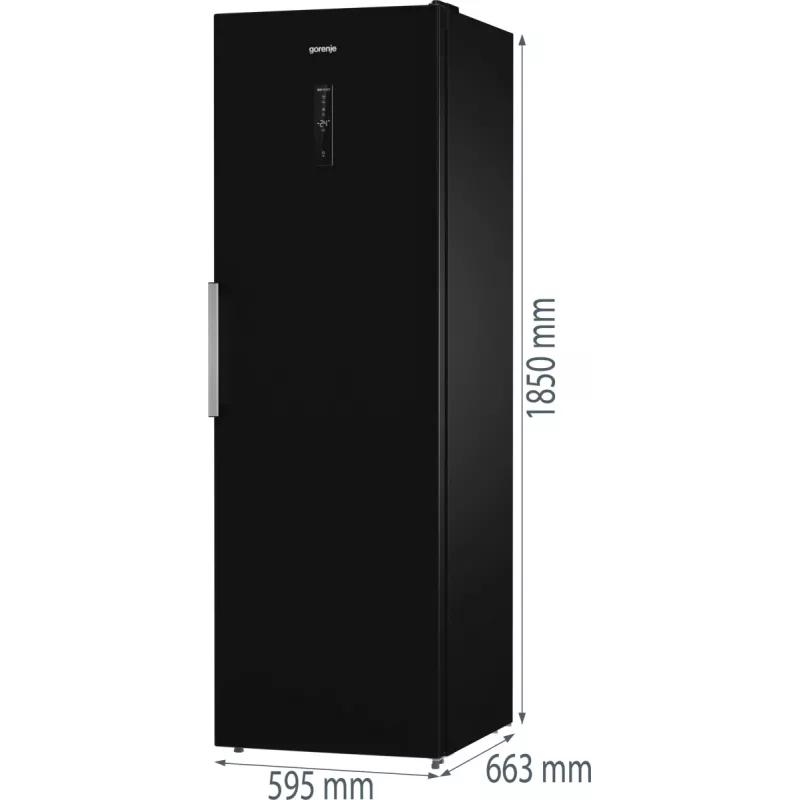 Gorenje G600 Frysskåp FN619EABK6 H247B, 280 L, 12,6 kg/24h, SN-N, No Frost-System, E, Schwarz