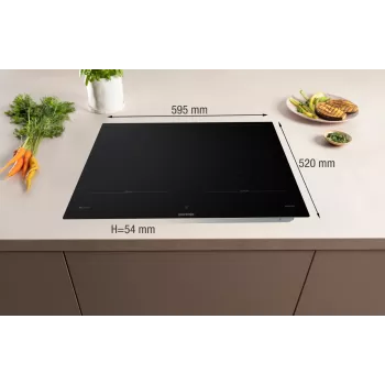 Gorenje Induktionshäll GI6443BSCWF, Schwarz, Einbau, 60 cm, Zonen-Induktionskochfeld, Glaskeramik, 4 Zone(n)